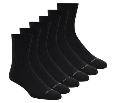 6 Pack Unisex Half Terry Crew Socks