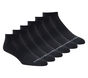 6 Pack Low Cut Sport Stripe Socks, BLACK, large image number 0