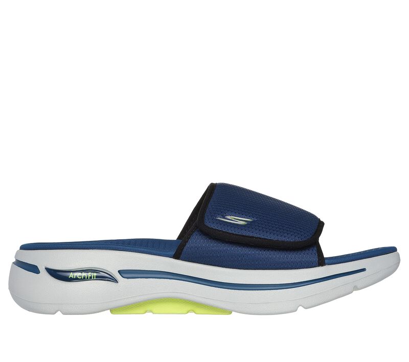 GO WALK Arch Fit Sandal - Manta Ray Bay, NAVY / LIME, largeimage number 0