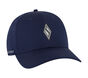 SKECHWEAVE Diamond Snapback Hat, NAVY, large image number 3