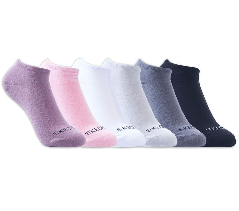 6 Pack Color Liner Socks, MÍCHANÝ, largeimage number 0