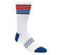 1 Pack Americana Stripe Crew Socks, BÍLÝ, large image number 0