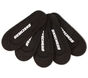 5 Pack Non Terry Solid Liner Socks, BLACK, large image number 0