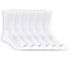 6 Pack Unisex Half Terry Crew Socks, WHITE, swatch