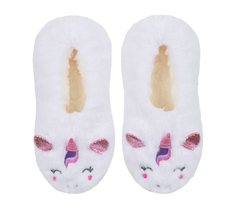 Plush Unicorn Slipper Socks - 1 Pack, WHITE, largeimage number 0