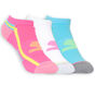 3 Pack Extended Terry Ankle Sport Socks, RŮŽOVÝ / MODRÝ, large image number 0