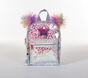 Twinkle Toes: Mini Pom Pom Backpack, CLEAR, large image number 0