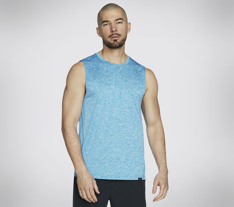 GO DRI Charge Muscle Tank, BLUE / GREEN, largeimage number 0