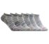 6 Pack Low Cut Sport Stripe Socks, ŠEDÁ, swatch