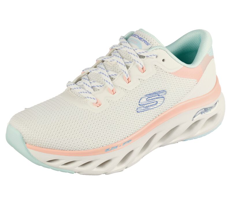Skechers Arch Fit Glide-Step - Highlighter, OFF WHITE / PINK, largeimage number 0