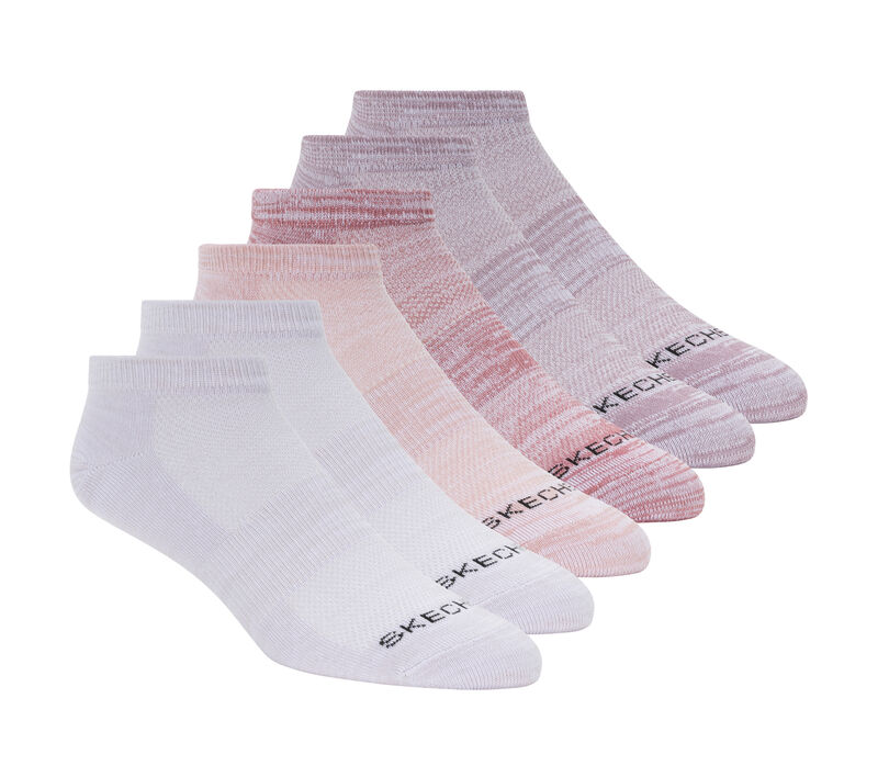 6 Pack Low Cut Sport Stripe Socks, RŮŽOVÝ, largeimage number 0