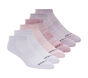 6 Pack Low Cut Sport Stripe Socks, RŮŽOVÝ, large image number 0