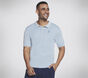 Skechers Apparel Off Duty Polo Shirt, LIGHT BLUE / WHITE, large image number 0