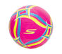 Hex Multi Wide Stripe Size 5 Soccer Ball, RŮŽOVÝ / MODRÝ, large image number 0