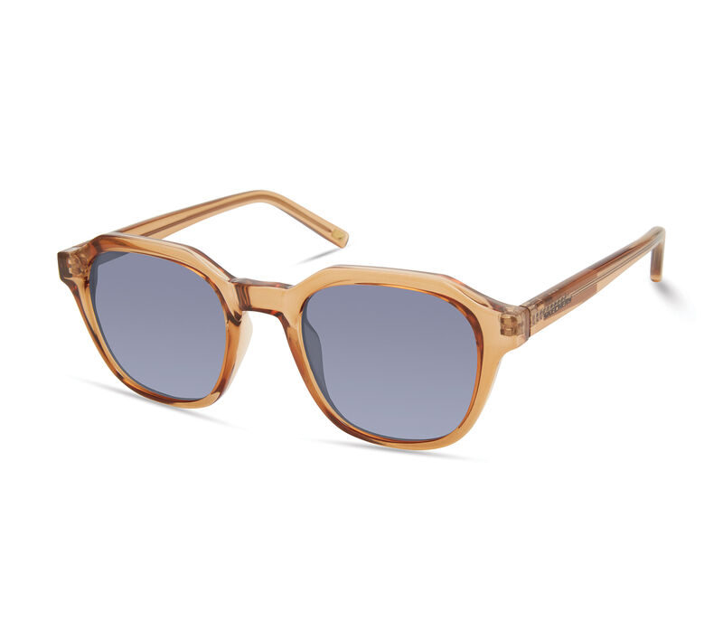 Geometric Plastic Front Sunglasses, ORANGE, largeimage number 0