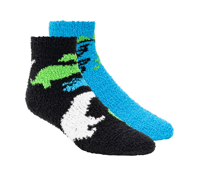 2 Pack Dino Cozy Crew Socks, BLUE, largeimage number 0
